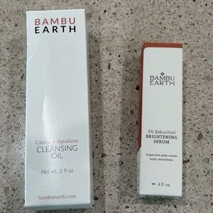 Bambu Earth Cleansing Oil and Brightening Serum Set